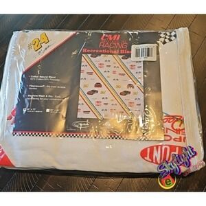 Cmi Vintage Fiberwoven Jeff Gordon #24 Nascar Blanket Throw 45x72 Full/twin